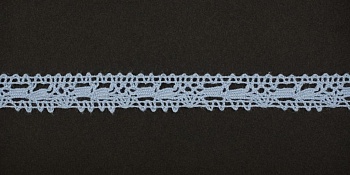 Тесьма кружевная, 13мм,  цвет светло-голубой, ALFA Тесьма кружевная, 13мм,  цвет светло-голубой, ALFA