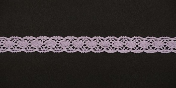 Тесьма кружевная, 13мм, цвет светло-фиолетовый, ALFA (AF-363-027) Тесьма кружевная, 13мм, цвет светло-фиолетовый, ALFA (AF-363-027)