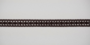 Тесьма кружевная, 12мм,  цвет коричневый, ALFA Тесьма кружевная, 12мм,  цвет коричневый, ALFA