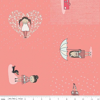 Ткань 100% хлопок [C7710-CORAL]