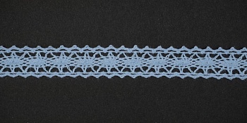 Тесьма кружевная, 12мм,  цвет светло-голубой, ALFA (AF-044-040) Тесьма кружевная, 12мм,  цвет светло-голубой, ALFA (AF-044-040)