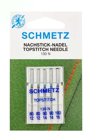 Иглы Top Stitch 130/705H № 80(2), 90(2), 100, 5 шт Иглы Top Stitch 130/705H № 80(2), 90(2), 100, 5 шт