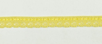 Тесьма кружевная, 19мм, цвет желтый Тесьма кружевная, 19мм, цвет желтый