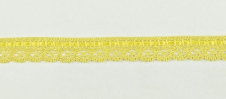 Тесьма кружевная, 19мм, цвет желтый