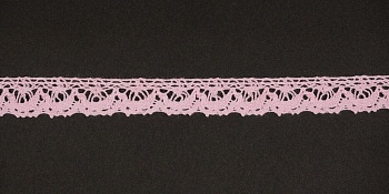 Тесьма кружевная, 14мм,  цвет светло-розовый, ALFA Тесьма кружевная, 14мм,  цвет светло-розовый, ALFA