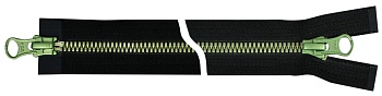 Молния Metalux, двухзамковая, зеленая, тип5 (75см)