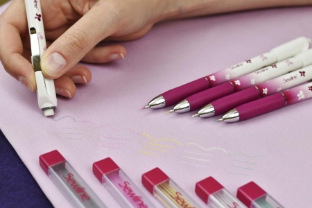 Карандаш для ткани автоматический, розовый