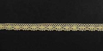 Тесьма кружевная, 13мм, цвет светло-желтый, ALFA (AF-359-010) Тесьма кружевная, 13мм, цвет светло-желтый, ALFA (AF-359-010)