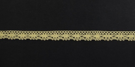 Тесьма кружевная, 13мм, цвет светло-желтый, ALFA (AF-359-010) Тесьма кружевная, 13мм, цвет светло-желтый, ALFA (AF-359-010)