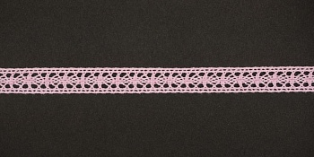 Тесьма кружевная, 12мм,  цвет светло-розовый, ALFA (AF-368-020) Тесьма кружевная, 12мм,  цвет светло-розовый, ALFA (AF-368-020)