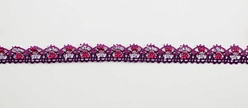 Тесьма кружевная, 18мм, цвет мультиколор, Mauri Angelo (R8849/MC/9) Тесьма кружевная, 18мм, цвет мультиколор, Mauri Angelo (R8849/MC/9)