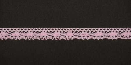 Тесьма кружевная, 13мм, цвет светло-розовый, ALFA (AF-359-020)