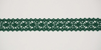 Тесьма кружевная, 15мм,  цвет зеленый, ALFA Тесьма кружевная, 15мм,  цвет зеленый, ALFA
