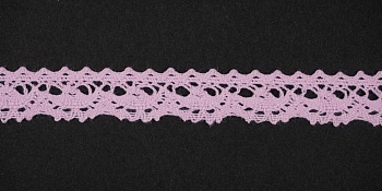 Тесьма кружевная, 16мм,  цвет светло-розовый, ALFA