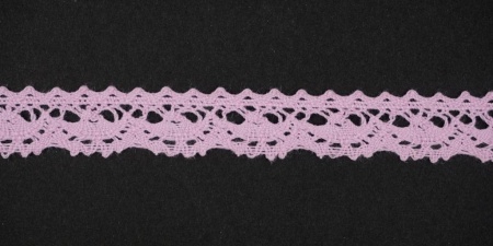 Тесьма кружевная, 16мм,  цвет светло-розовый, ALFA