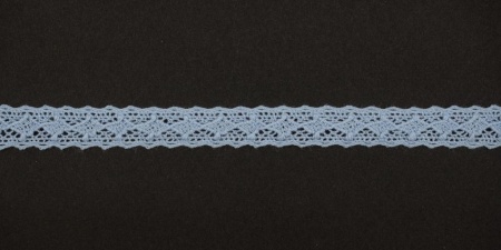 Тесьма кружевная, 13мм,  цвет светло-голубой, ALFA