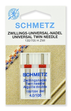 Иглы стандартные двойные № 100/4.0, 2шт