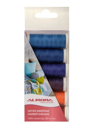 Набор ниток Aurora Джинс синий Набор ниток Aurora Джинс синий