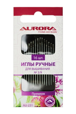 Иглы ручные для вышивания № 3/9