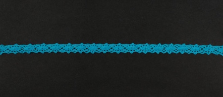 Тесьма кружевная, 10мм, цвет бирюзовый, ALFA