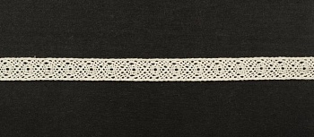 Тесьма кружевная, 12 мм, цвет натуральный, ALFA Тесьма кружевная, 12 мм, цвет натуральный, ALFA