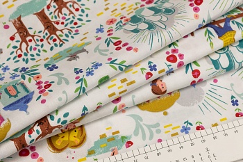 Ткань 100% хлопок [SC8680-WHITE]