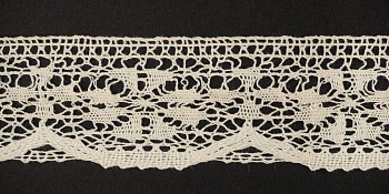 Тесьма кружевная, 32мм,  цвет натуральный, ALFA Тесьма кружевная, 32мм,  цвет натуральный, ALFA