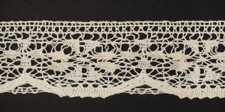 Тесьма кружевная, 32мм,  цвет натуральный, ALFA