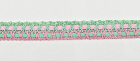 Тесьма кружевная, цвет мультиколор, 23мм Тесьма кружевная, цвет мультиколор, 23мм