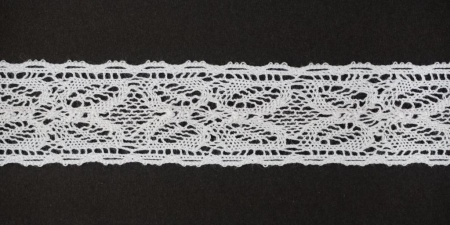 Тесьма кружевная, 29мм,  цвет белый, ALFA
