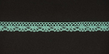 Тесьма кружевная, 13мм, цвет мятный, ALFA (AF-359-075) Тесьма кружевная, 13мм, цвет мятный, ALFA (AF-359-075)