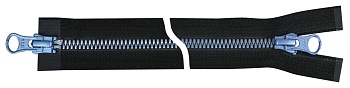 Молния Metalux, двухзамковая, голубая, тип5 (75см)