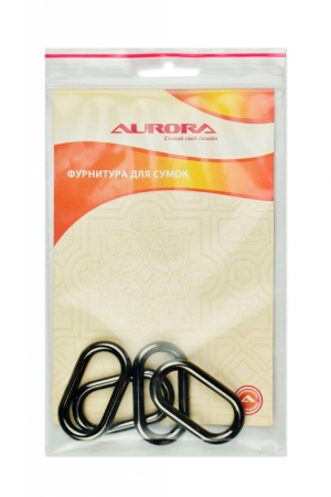 Кольцо овальное черный никель, 34*15мм Aurora