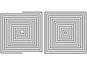 Шаблон Quadratspiralen Schablone 13"x24"