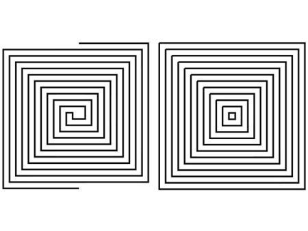 Шаблон Quadratspiralen Schablone 13"x24"