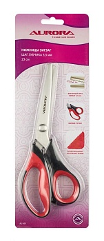 Ножницы зиг-заг, 23 см, шаг зубчика 3,5 мм, Aurora