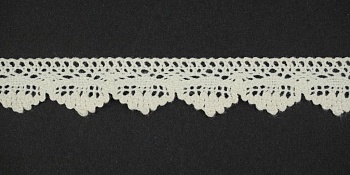 Тесьма кружевная, 16 мм, цвет айвори, ALFA Тесьма кружевная, 16 мм, цвет айвори, ALFA