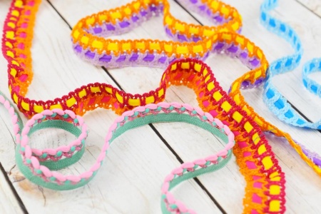 Тесьма кружевная, 12мм, цвет мультиколор, Mauri Angelo (арт. 7319EL/PL19/LY19)