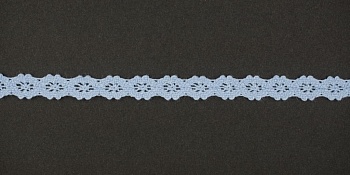 Тесьма кружевная, 11мм,  цвет светло-голубой, ALFA Тесьма кружевная, 11мм,  цвет светло-голубой, ALFA