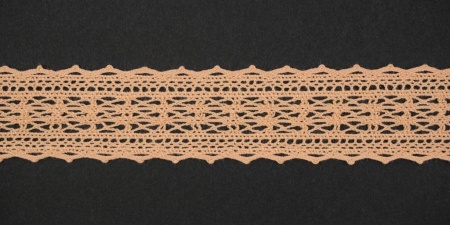 Тесьма кружевная, 21мм,  цвет персиковый, ALFA Тесьма кружевная, 21мм,  цвет персиковый, ALFA