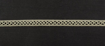 Тесьма кружевная, 12 мм, цвет серый лен, ALFA Тесьма кружевная, 12 мм, цвет серый лен, ALFA