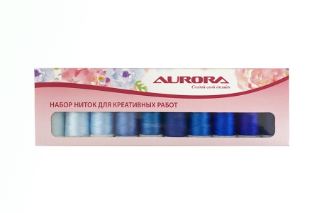 Набор ниток Aurora креативный Синий Лен