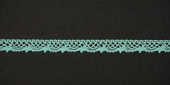 Тесьма кружевная, 8мм,  цвет мятный, ALFA Тесьма кружевная, 8мм,  цвет мятный, ALFA