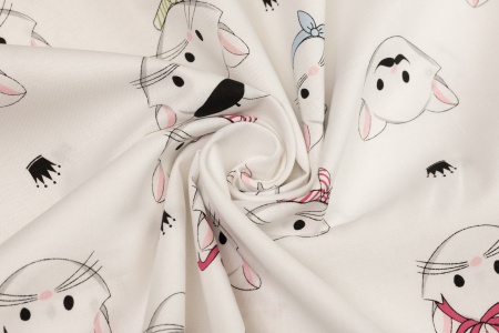 Ткань 100% хлопок [C8910-WHITE]