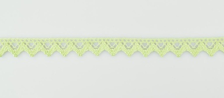 Тесьма кружевная, цвет салатовый, 18мм
