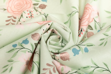 Ткань 100% хлопок [SC8160-MINT]