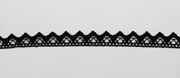 Тесьма кружевная, 18мм,  цвет черный, Mauri Angelo Тесьма кружевная, 18мм,  цвет черный, Mauri Angelo