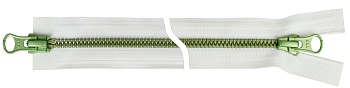 Молния Metalux, двухзамковая, зеленая, тип5 (70см)