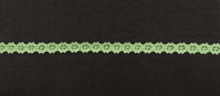Тесьма кружевная, 11 мм, цвет салатовый, ALFA Тесьма кружевная, 11 мм, цвет салатовый, ALFA