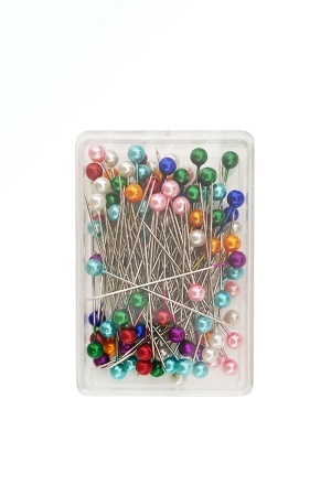 Набор булавок для шитья с жемчужной головкой, 38 мм, 100 шт/уп Набор булавок для шитья с жемчужной головкой, 38 мм, 100 шт/уп